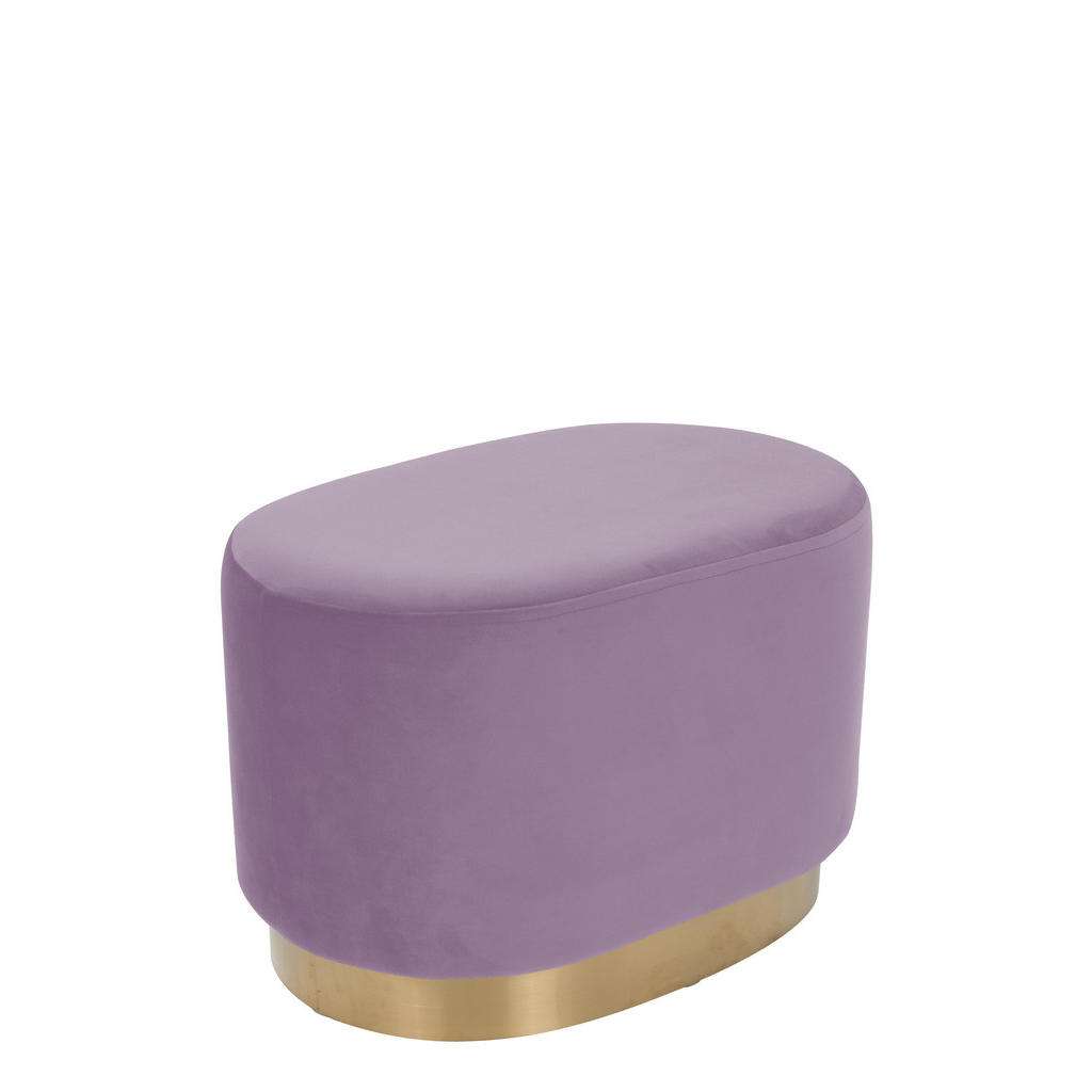 HOCKER Samt Kiefer Rosa, Champagner