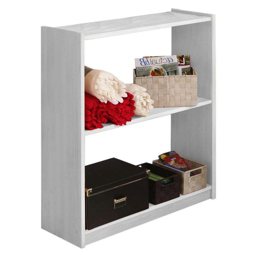 BÜCHERWAND Holz Kiefer massiv Weiß