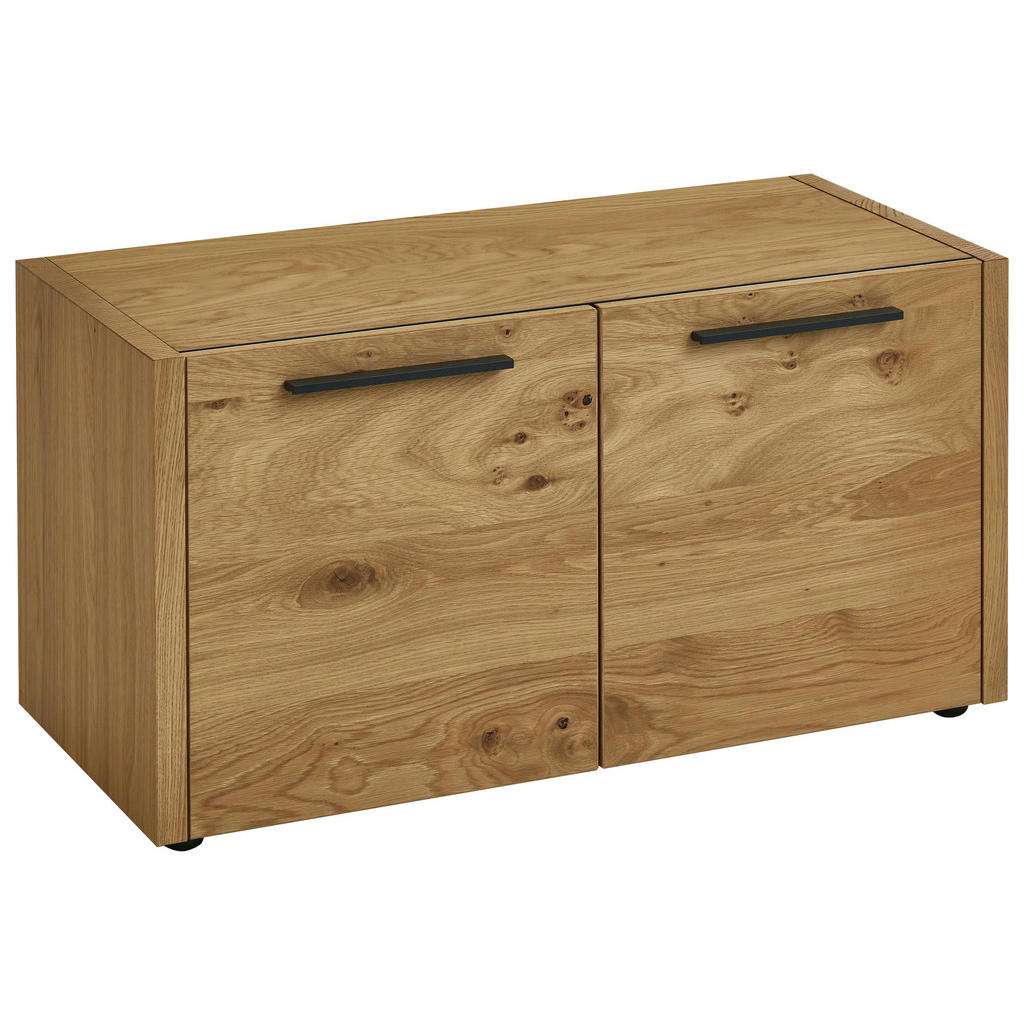 GARDEROBENBANK Eiche, Balkeneiche furniert Eichefarben