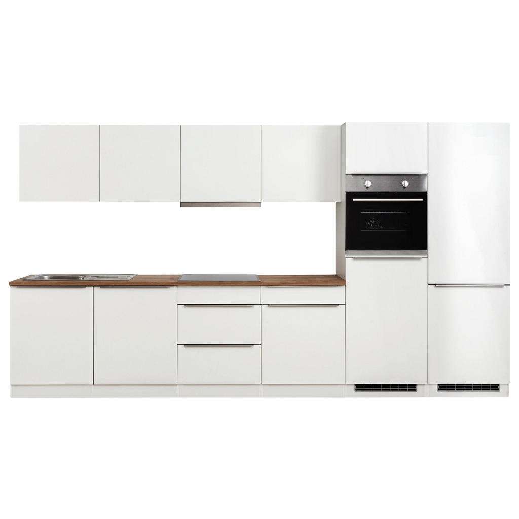 KÜCHENBLOCK E-Geräte, Spüle, Soft-Close-System, Geschirrspüler, Kühlgefrierkombination