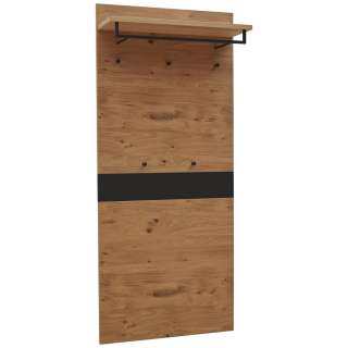 GARDEROBENPANEEL Eiche, Balkeneiche furniert matt, lackiert Schwarz, Eichefarben