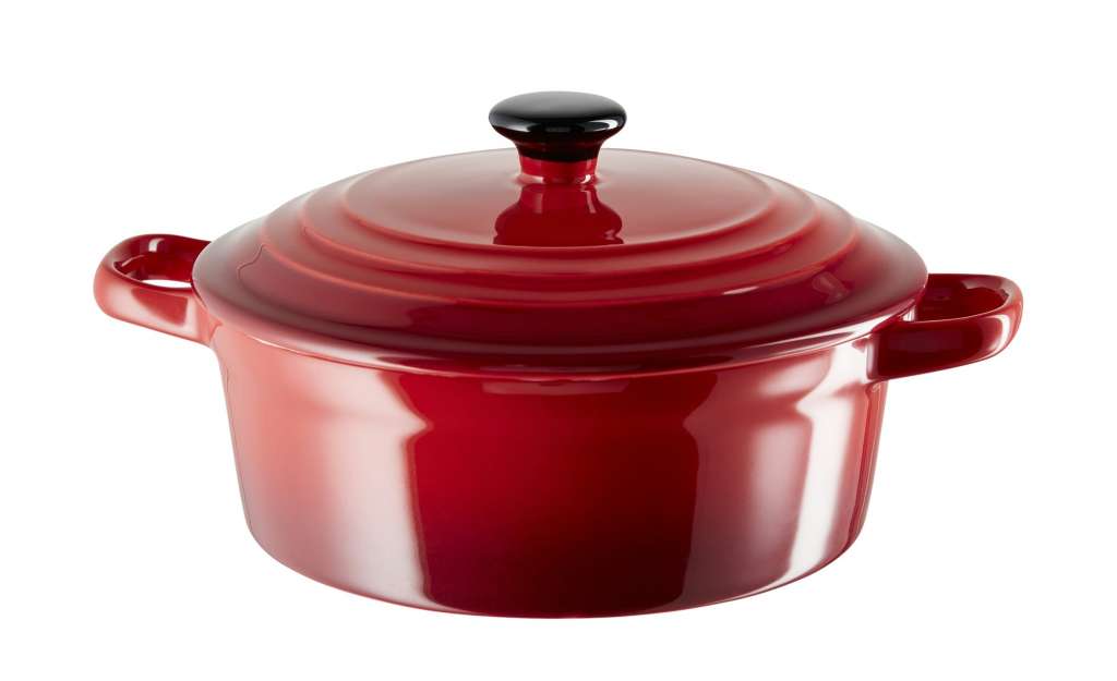 KHG Servier- & Auflaufform mit Deckel ¦ rot ¦ Steinzeug/Steingut ¦ Maße (cm): H: 8 Ø: 12.5 Küchenzubehör & Helfer > Bratformen & Auflaufformen - Höffner