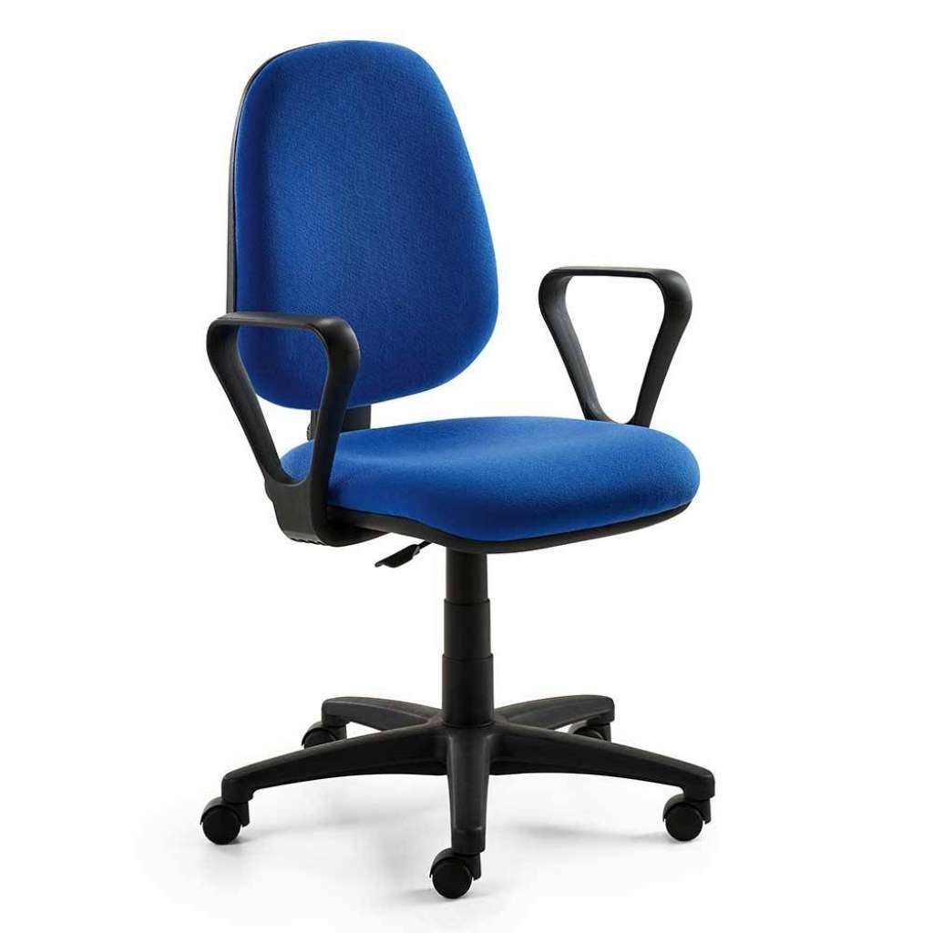 Schreibtischstuhl in Blau Webstoff Made in Germany