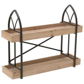 WANDREGAL Birke massiv Braun, Schwarz