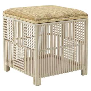 HOCKER Bambus, Rattan massiv Beige