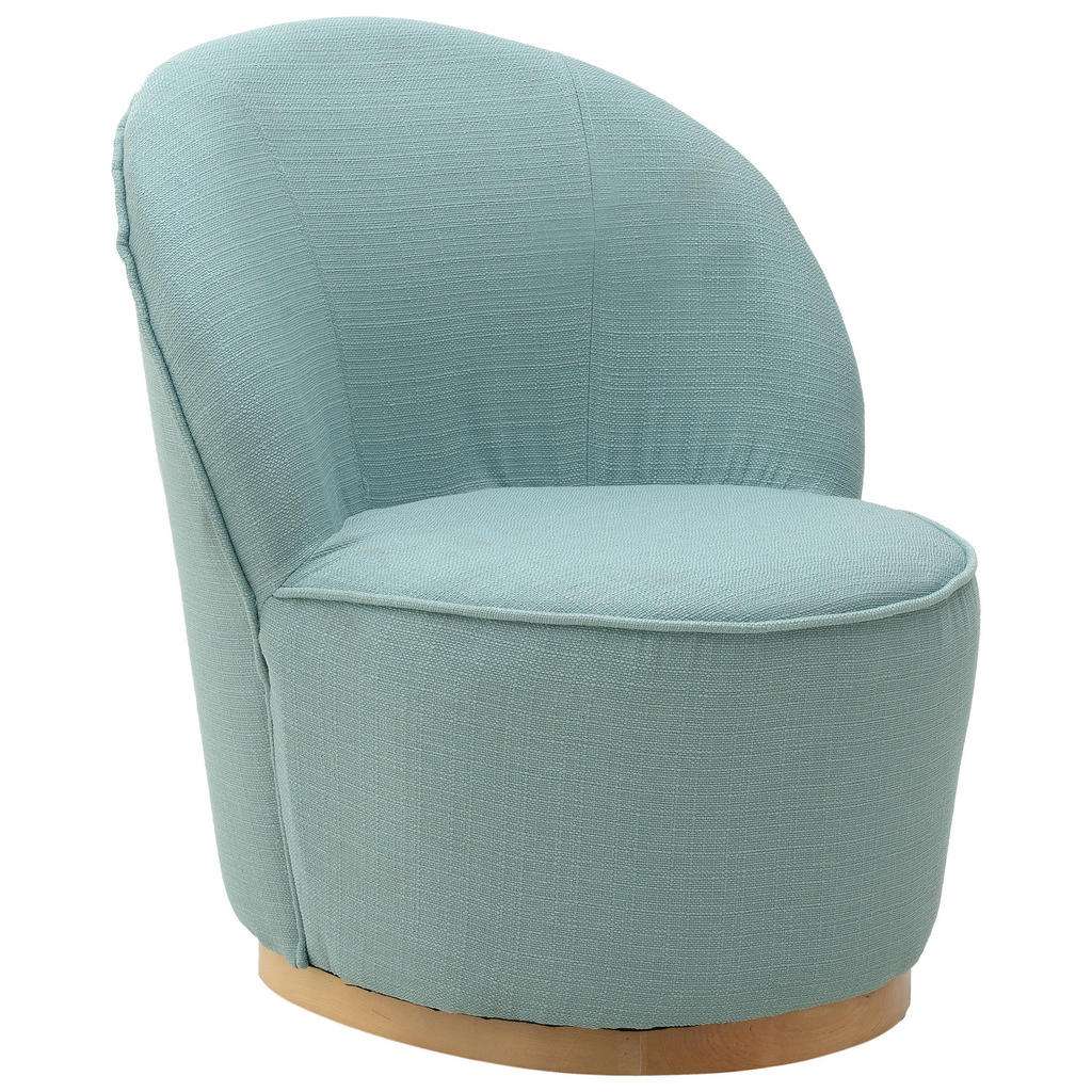 SESSEL Chenille Naturfarben, Hellblau