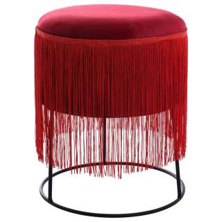 HOCKER Samt Rot