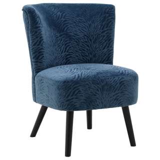 SESSEL Samt Blau, Grau