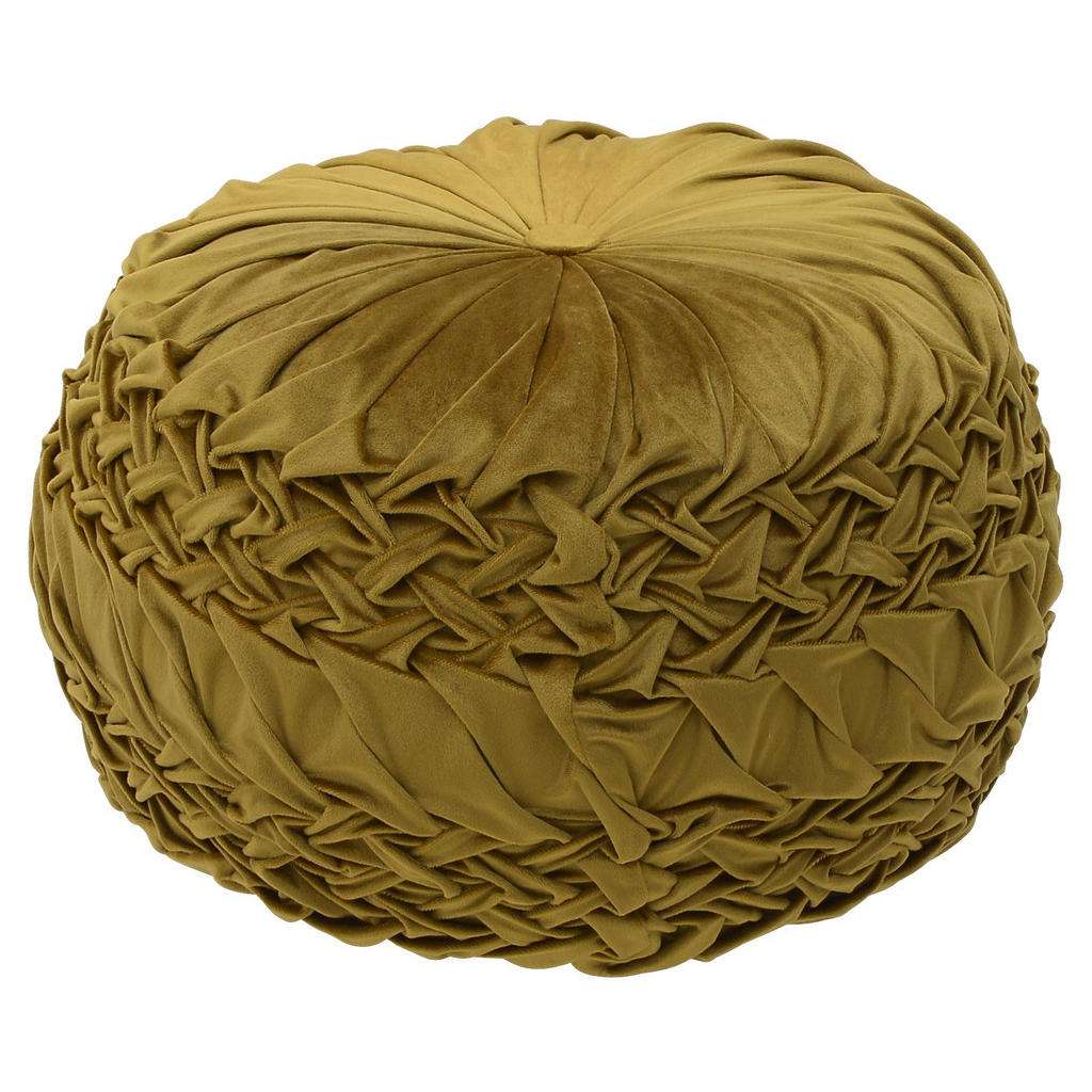 POUF Samt Goldfarben