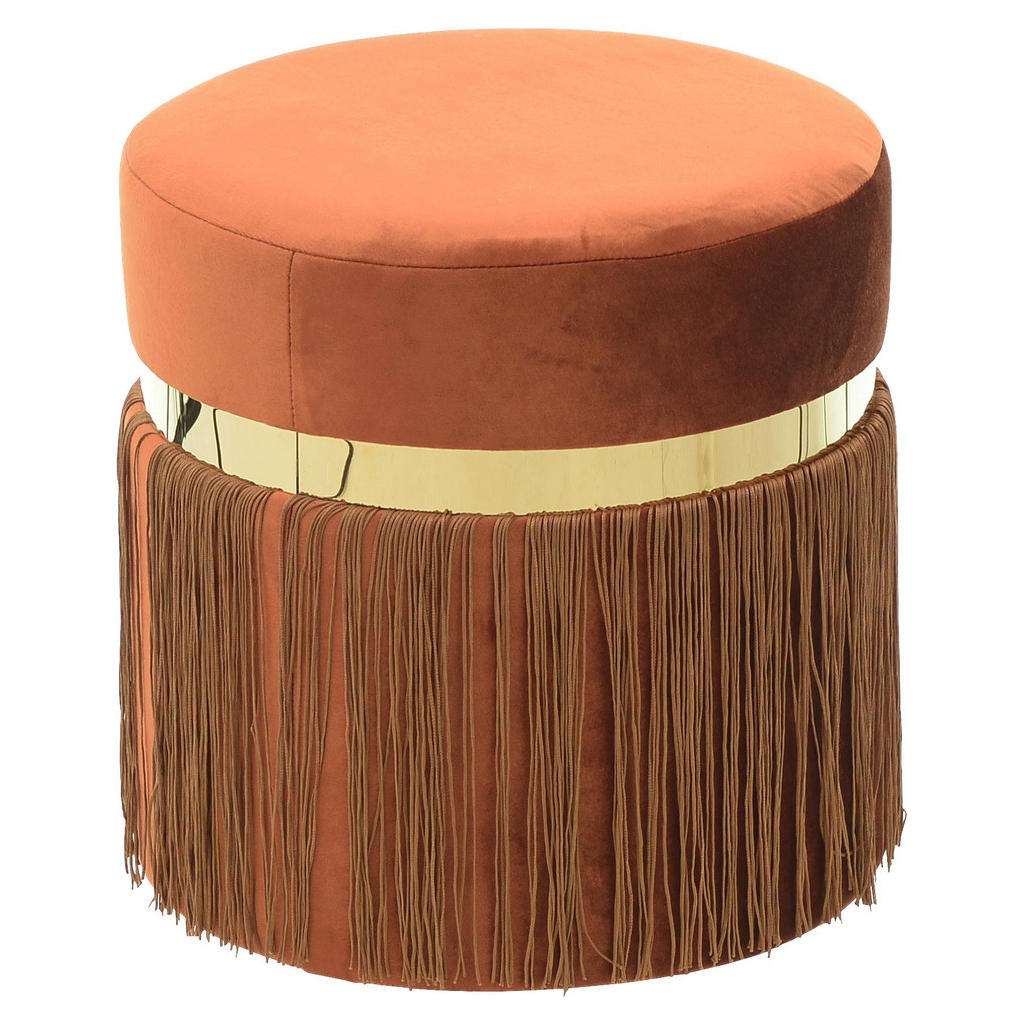 HOCKER Samt Orange