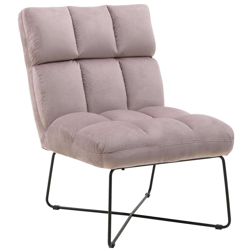 STUHL Samt Rosa