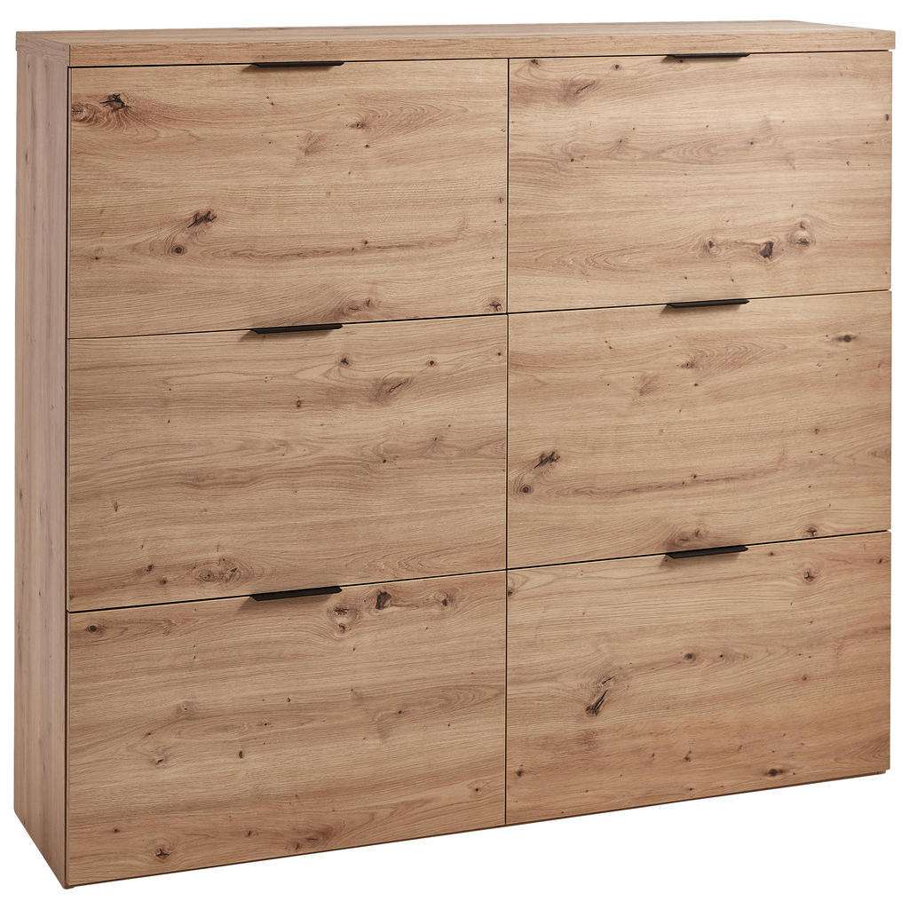 SCHUHSCHRANK Melamin Eichefarben
