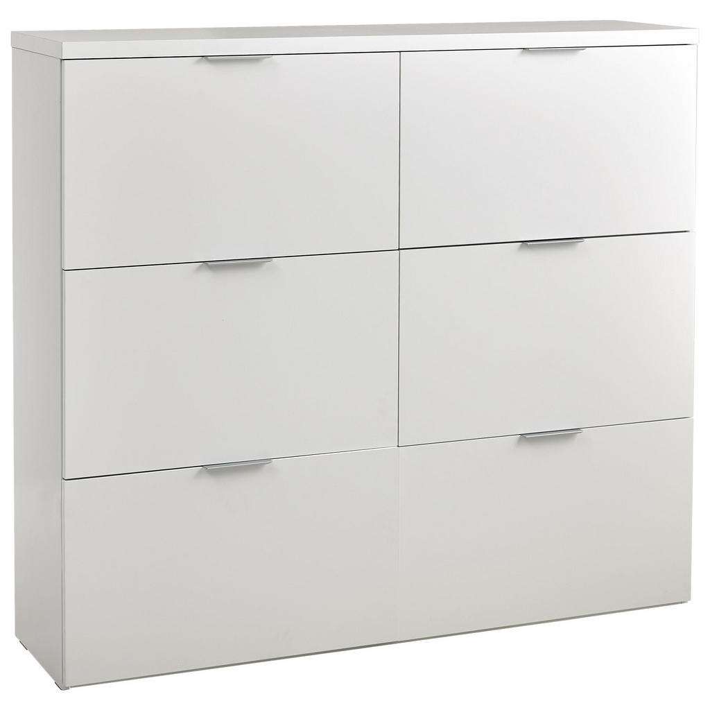 SCHUHSCHRANK Mattlack Weiß