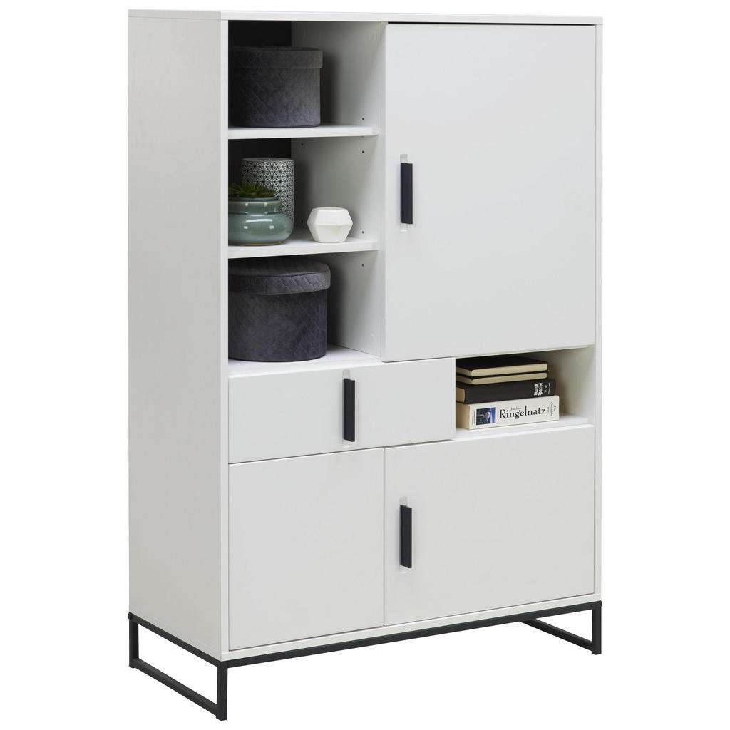 HIGHBOARD matt, Lacklaminat, foliert Anthrazit, Weiß