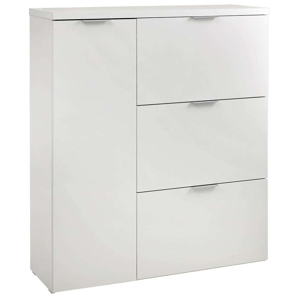 SCHUHSCHRANK Mattlack Weiß