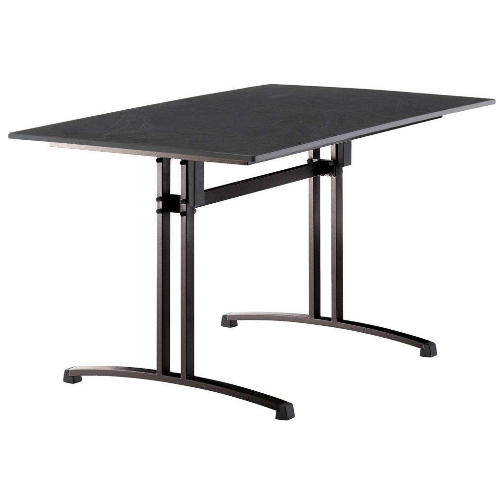 GARTENKLAPPTISCH Metall Anthrazit, Grau