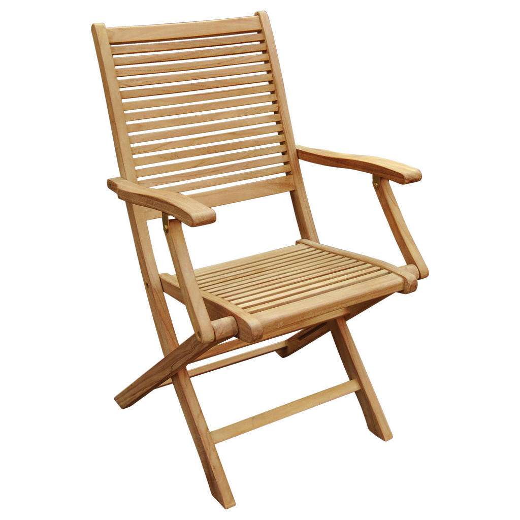 GARTENKLAPPSESSEL Teakholz Teakfarben