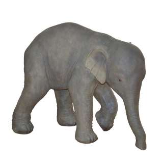 Elefant Figur aus Kunststein Grau