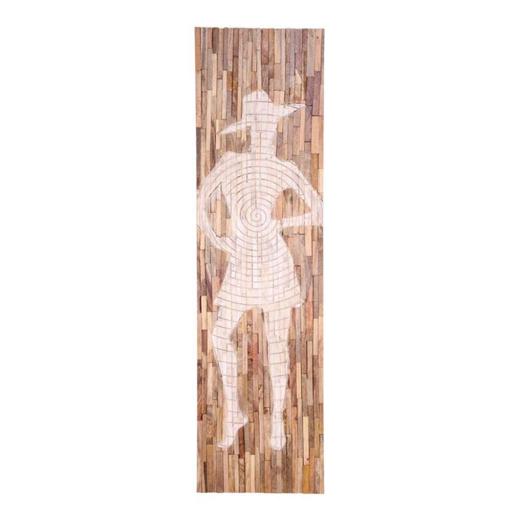 Wandeko aus Recyclingholz modischem Damen Motiv