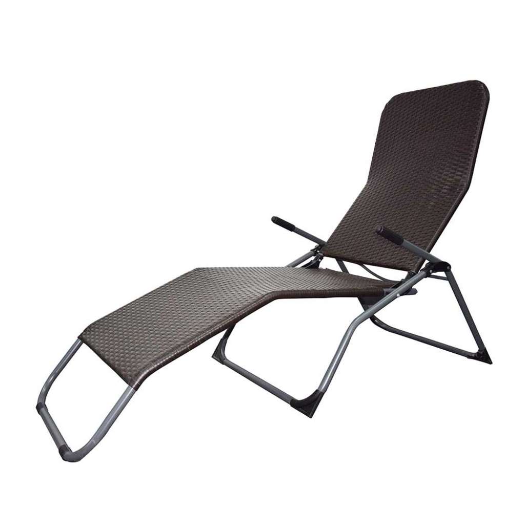 Balkonliege aus Kunstrattan Dunkelbraun