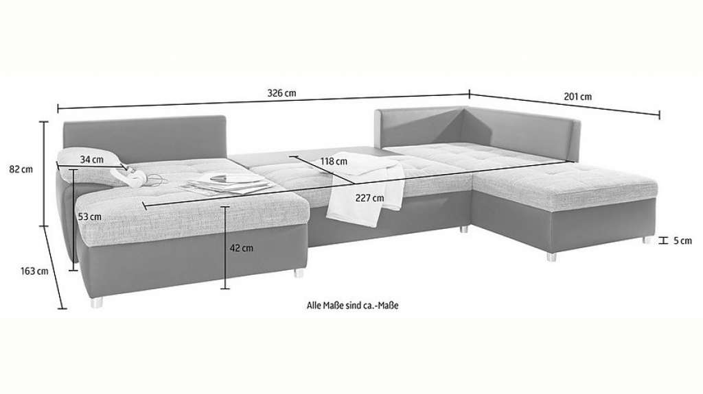 sit&more Wohnlandschaft »Labene«, wahlweise mit Bettfunktion und Bettkasten