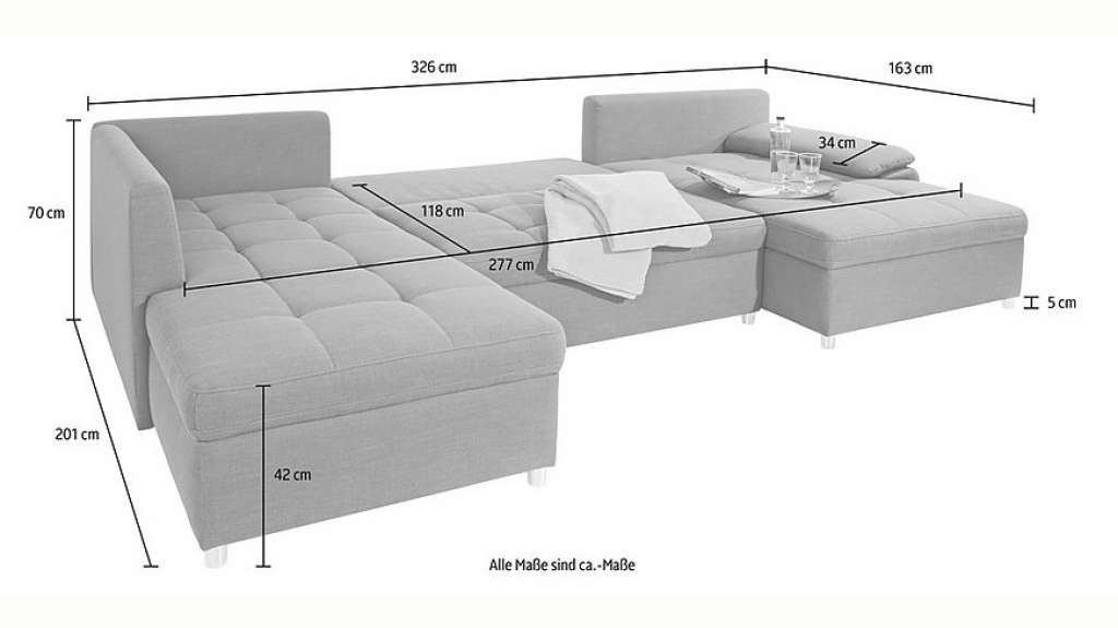sit&more Wohnlandschaft »Labene«, wahlweise mit Bettfunktion und Bettkasten