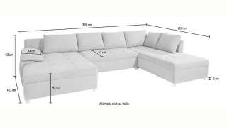 sit&more Wohnlandschaft »Labene«, wahlweise mit Bettfunktion und Bettkasten