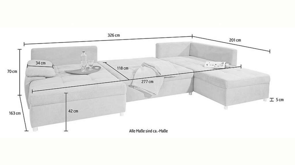 sit&more Wohnlandschaft »Labene«, wahlweise mit Bettfunktion und Bettkasten