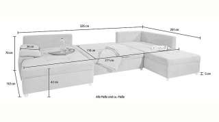 sit&more Wohnlandschaft »Labene«, wahlweise mit Bettfunktion und Bettkasten