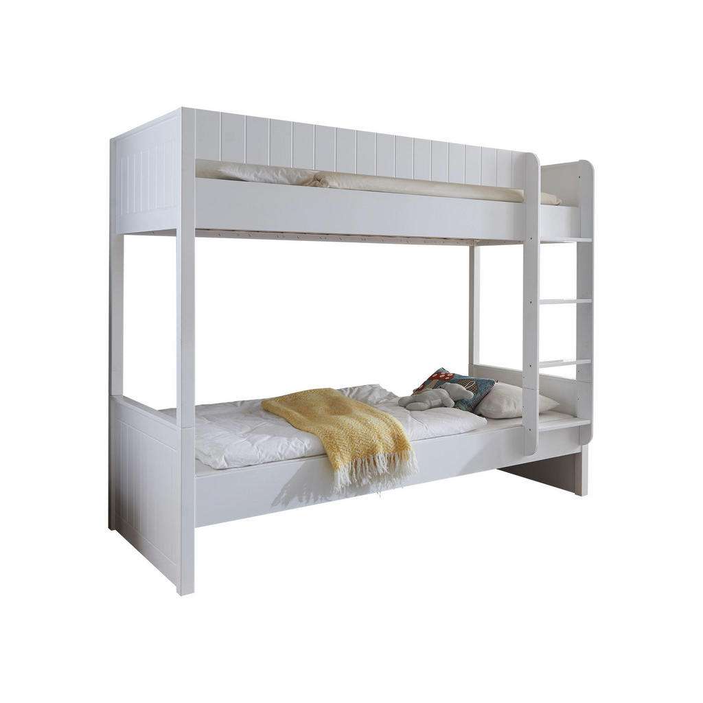 ETAGENBETT Buche massiv 90/200 cm Weiß