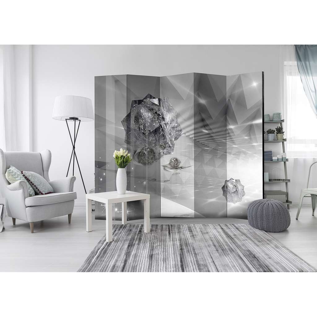 home24 Paravent Abstract Greyness (5-teilig)