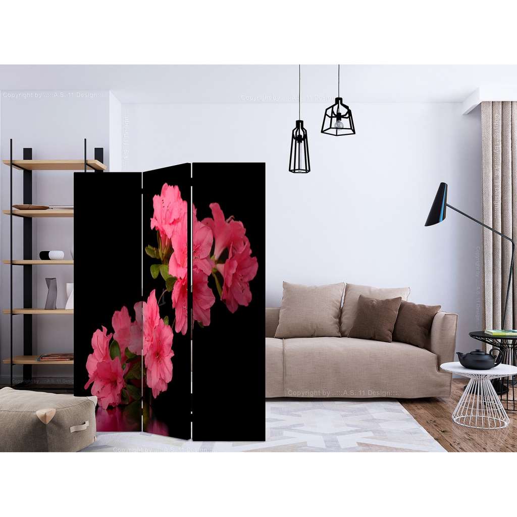 home24 Paravent Azalea in Black (3-teilig)
