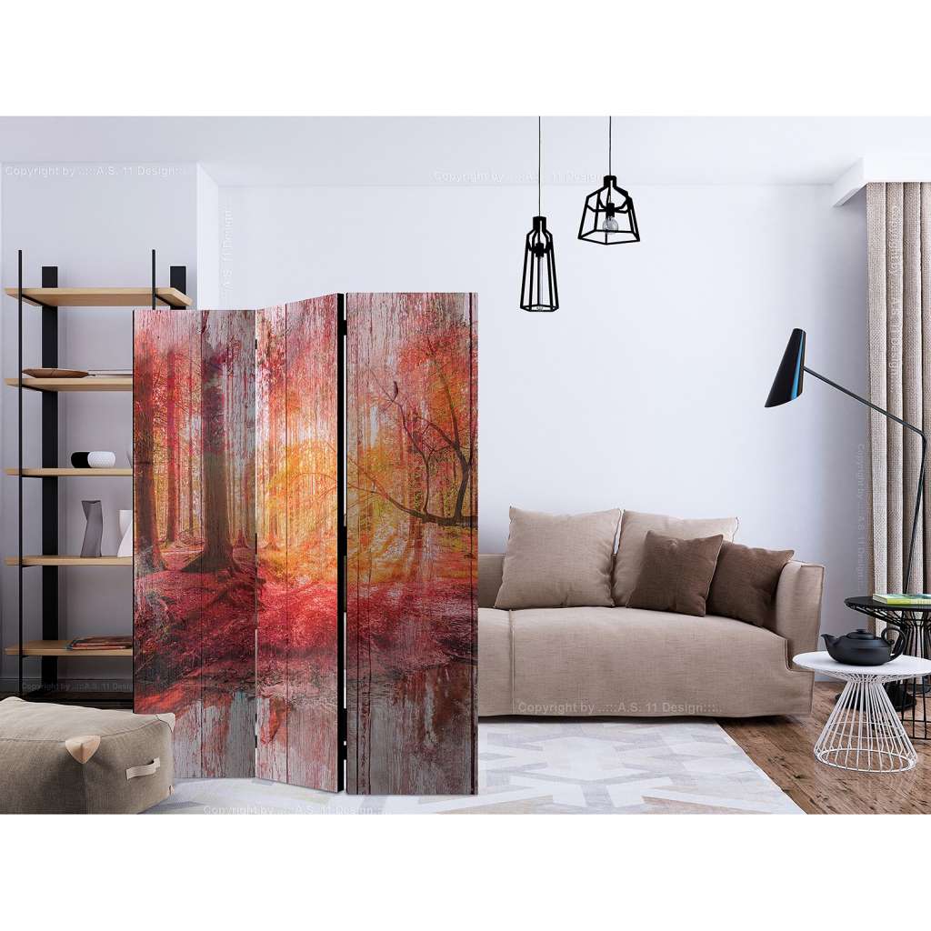 home24 Paravent Autumnal Forest (3-teilig)