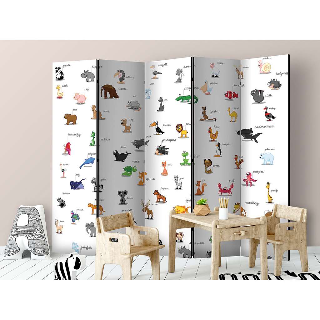 home24 Paravent Kids Animals (5-teilig)
