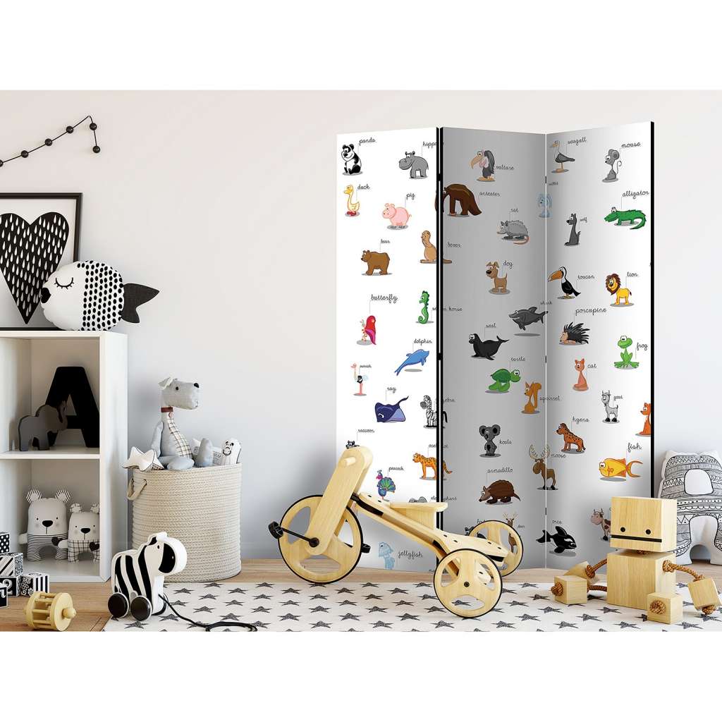 home24 Paravent Kids Animals (3-teilig)