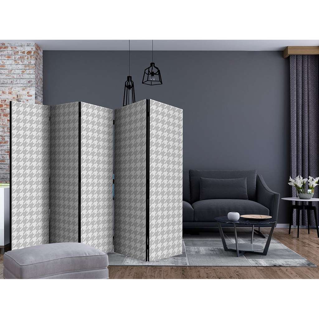 home24 Paravent Dogtooth Check (5-teilig)