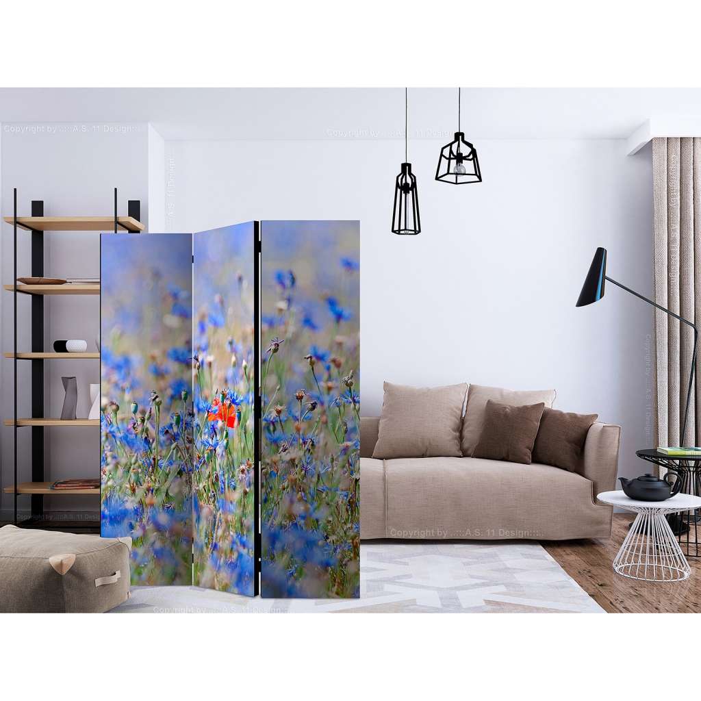 home24 Paravent Meadow Cornflowers (3-teilig)