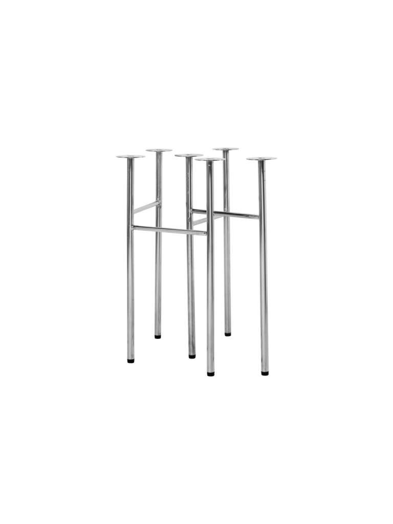 ferm LIVING - Mingle Tischböcke (2er Set) W48 - chrome - indoor
