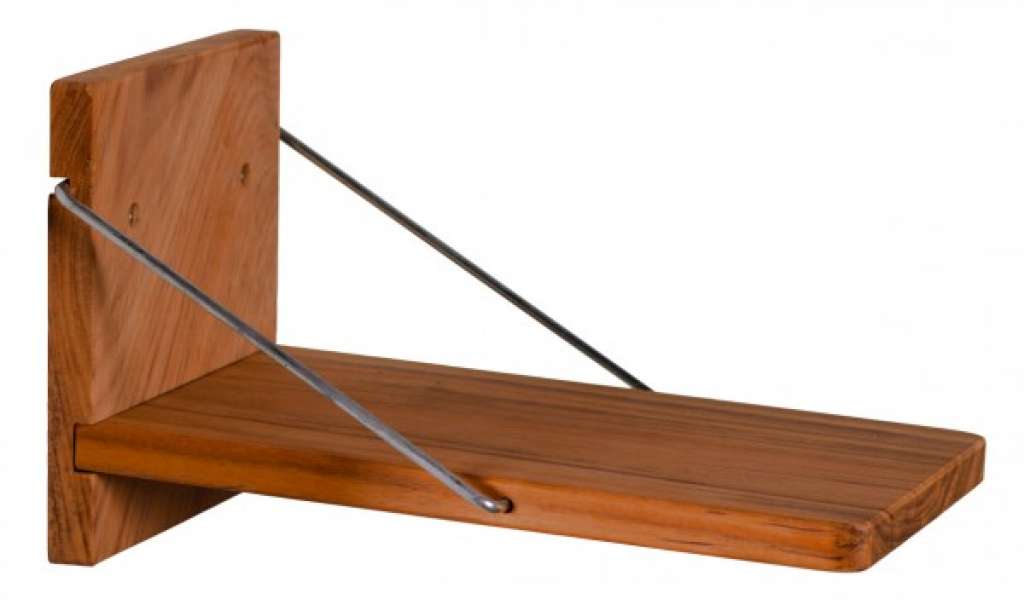 Strandkorb Zusatzklapptisch Teak gebürstet und gewachst