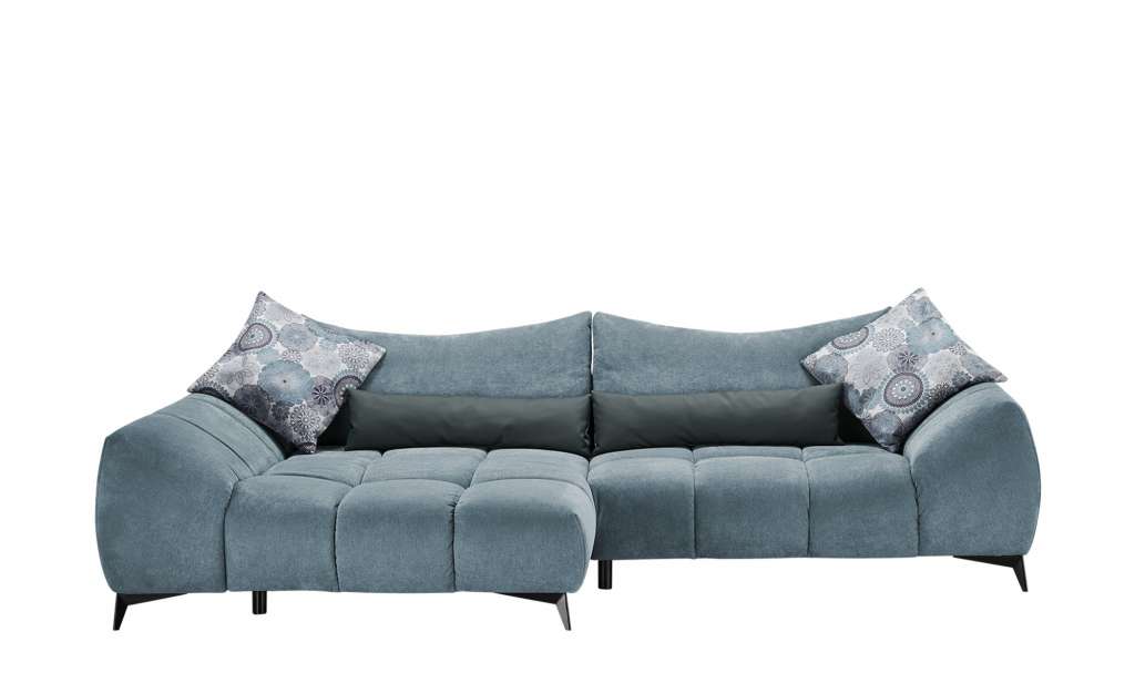 bobb Ecksofa  Dalia ¦ blau ¦ Maße (cm): H: 91 Polstermöbel > Sofas > Ecksofas - Höffner