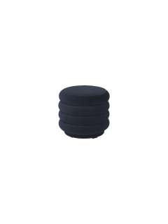 ferm LIVING - Pouf Rund - klein - dunkelblau - indoor