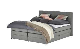 uno Boxspringbett  Saranda ¦ grau ¦ Maße (cm): B: 196 H: 113 Betten > Boxspringbetten > Boxspringbetten 180x200 - Höffner