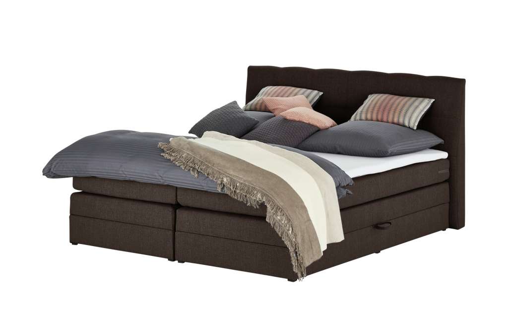 uno Boxspringbett  Saranda ¦ braun ¦ Maße (cm): B: 196 H: 113 Betten > Boxspringbetten > Boxspringbetten 180x200 - Höffner