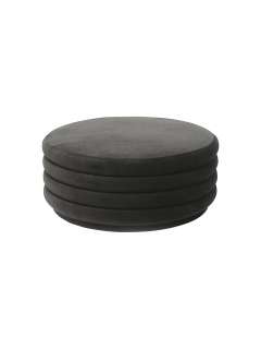 ferm LIVING - Pouf Rund - groß - grau - indoor