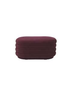 ferm LIVING - Pouf oval - bordeaux - indoor