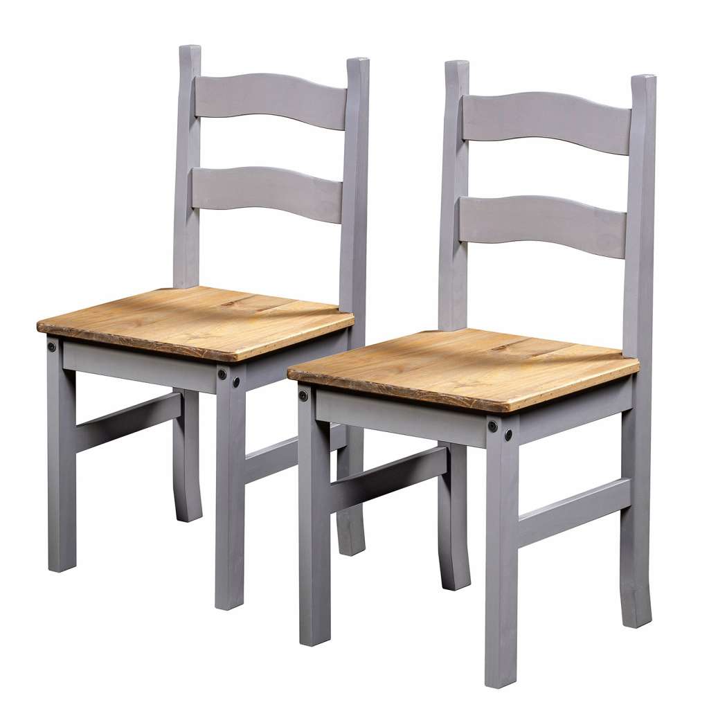 home24 Massivholzstuhl Finca Rustica (2er-Set)