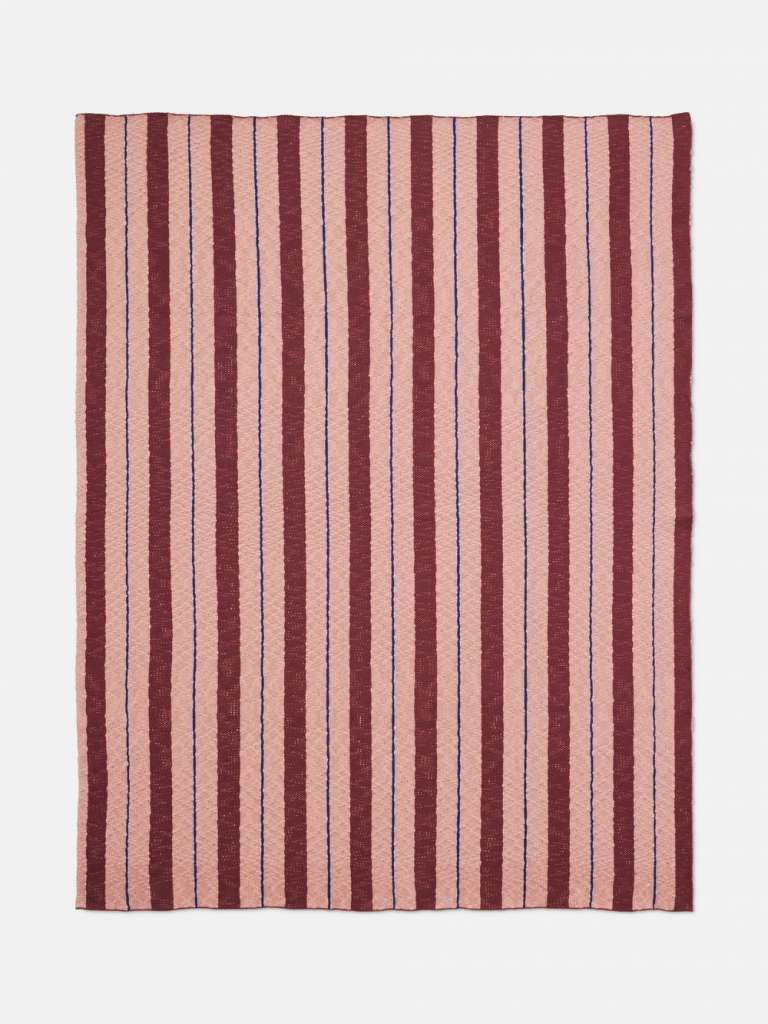 ferm LIVING - Pinstriple Decke - rosa - indoor
