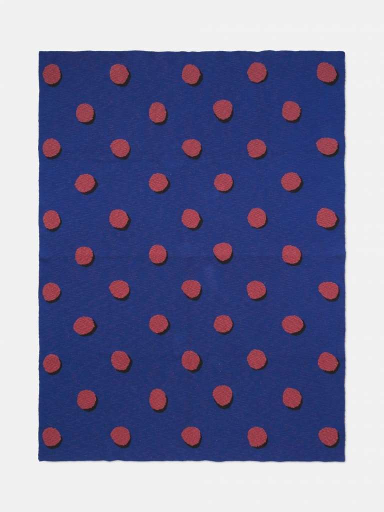 ferm LIVING - Double Dot Decke - blau - indoor