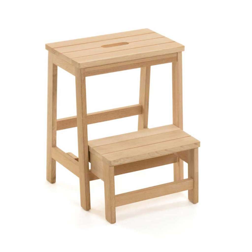 Tritthocker aus Eiche Massivholz 50 cm hoch