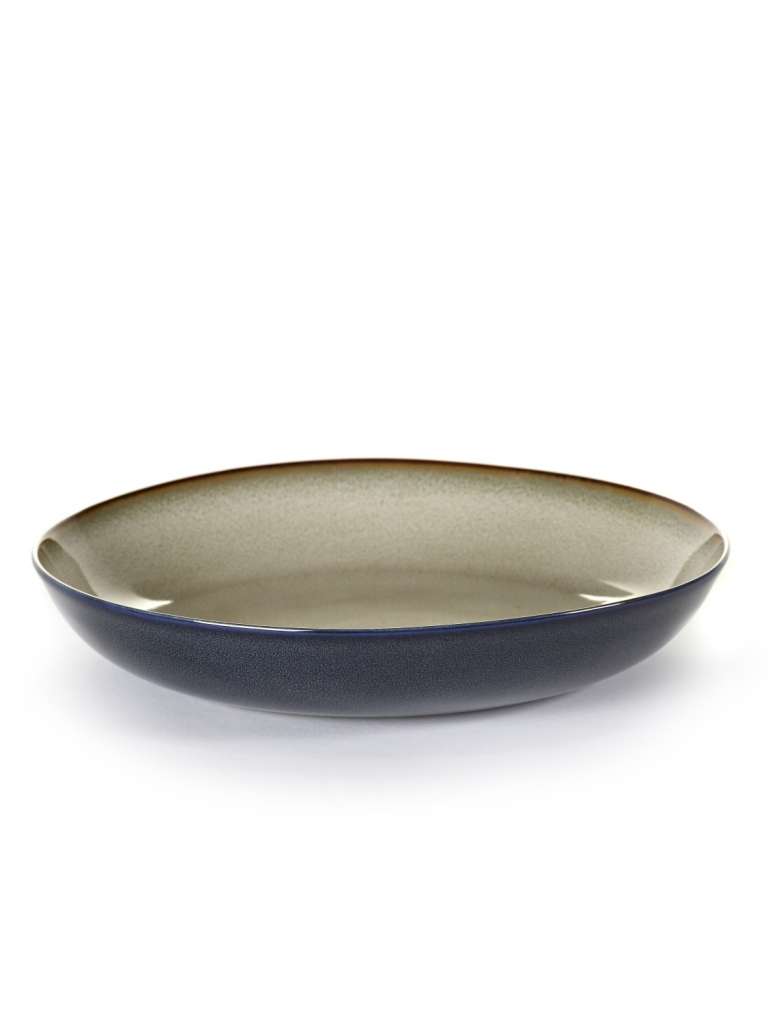 Serax - Terres De Rêve Pasta Teller - misty grey/ dark blue - indoor